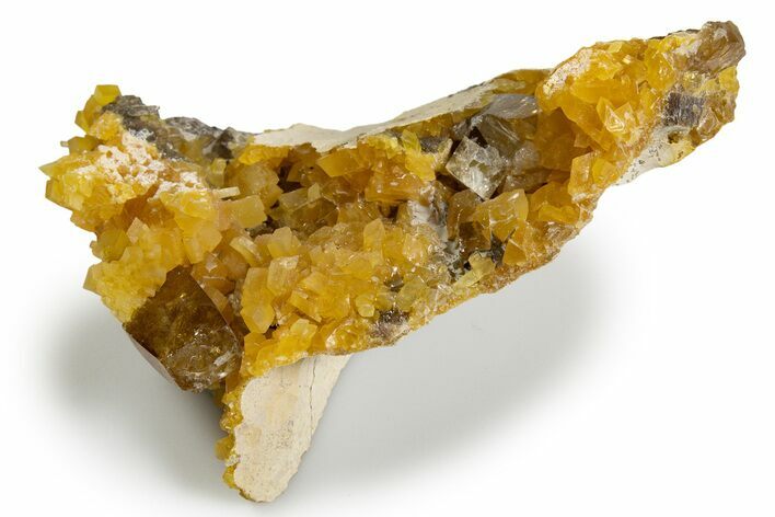 Honey Colored Barite Crystals on Fluorescent Calcite - Elk Creek #330391